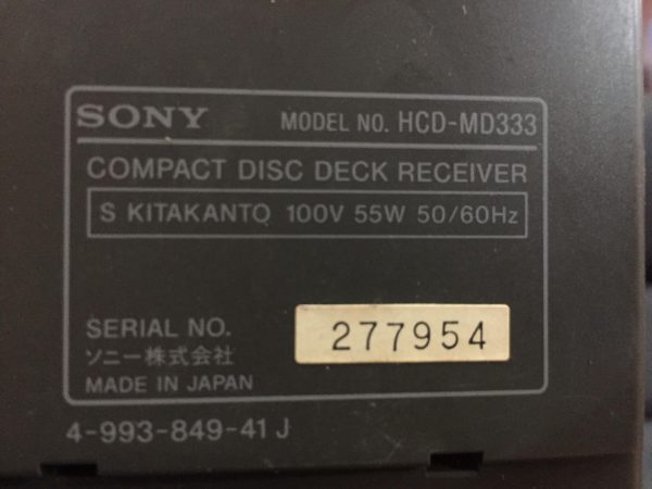 Bộ dàn máy nghe nhạc của Sony md333